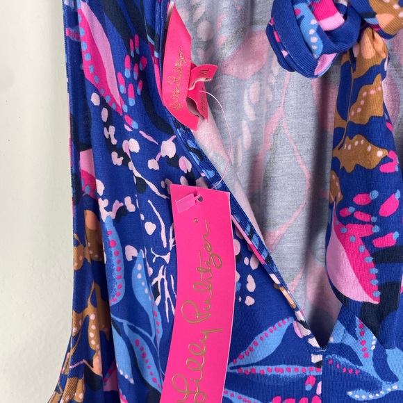 NWT Lilly Pulitzer Women’s Wyota Jumpsuit Borealis Blue Size XL - Picture 10 of 15